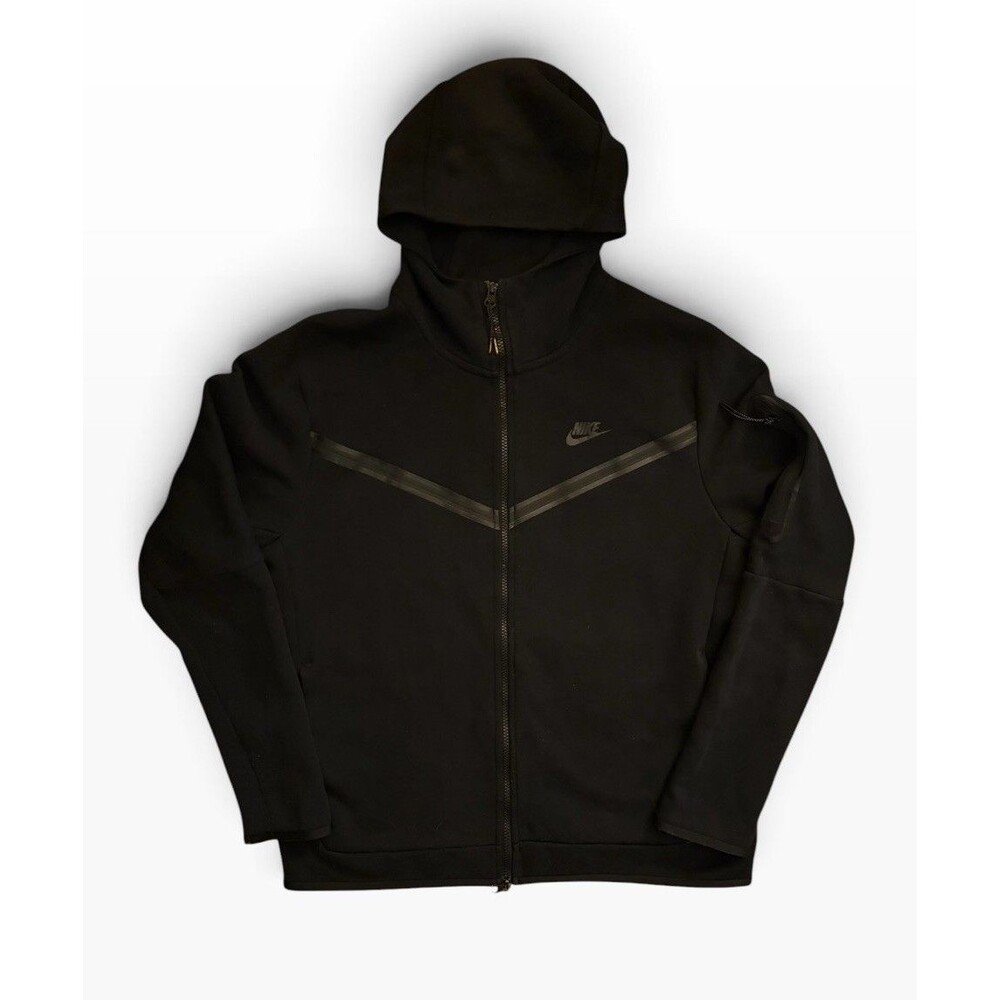 Nike Sportswear Men's Tech Fleece Full-Zip Hoodie, Size Large - Black/Gray